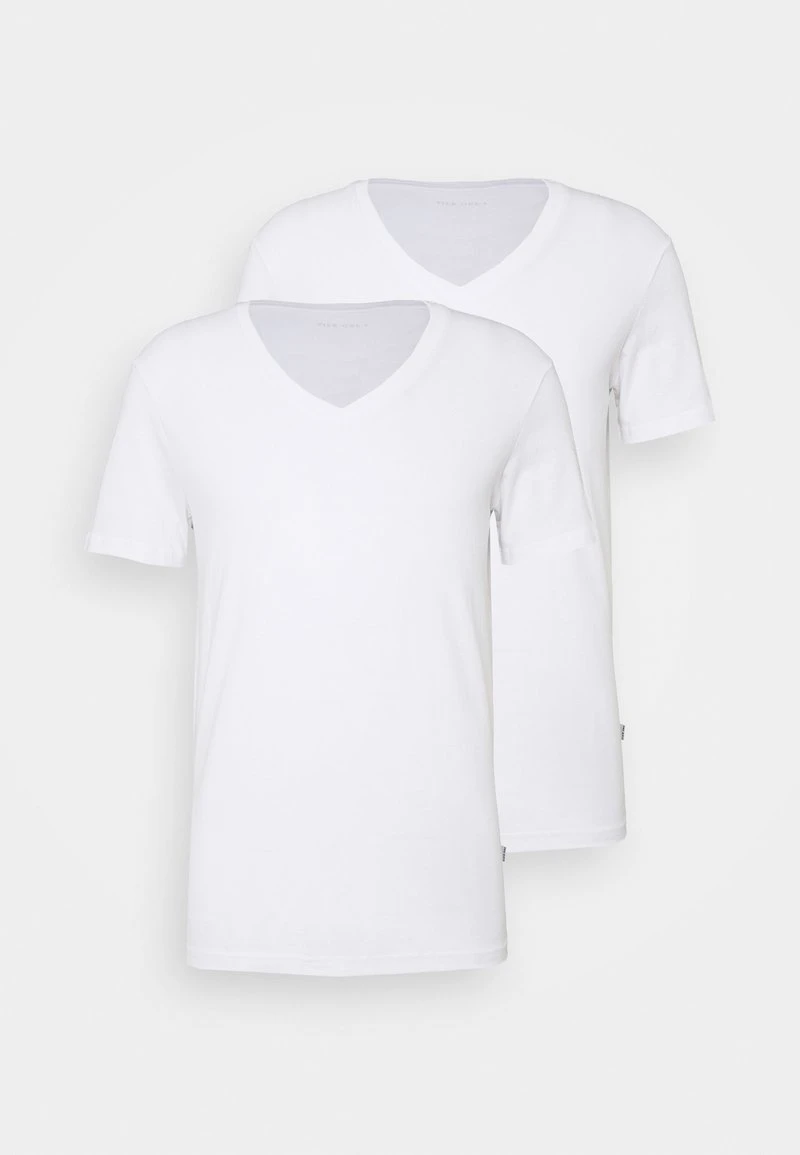 2 PACK - T-Shirt basic - white Pier One 2 PACK - T-Shirt Basic - White -Bekleidungsgeschäft 080dd0916ef948e18ad5bc64ef88608c