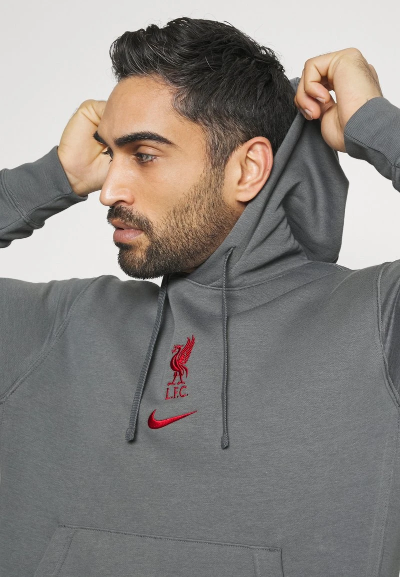 LIVERPOOL FC CLUB HOODIE - Sweatshirt - smoke grey/tough red Nike Performance LIVERPOOL FC CLUB HOODIE - Sweatshirt - Smoke Grey/tough Red -Bekleidungsgeschäft 0efd05f42b5c4a7ab606e976477c56d0