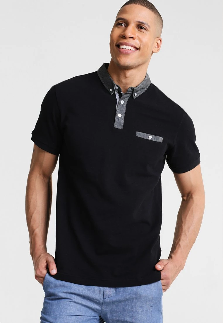 Poloshirt - black Pier One Poloshirt - Black -Bekleidungsgeschäft 1215ef12131d4b21b0223a035bf598e9