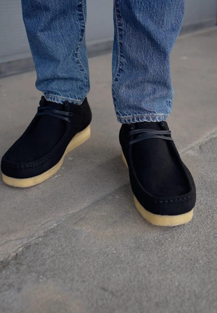 WALLABEE - Sportlicher Schnürer - black vegan Clarks Originals WALLABEE - Sportlicher Schnürer - Black Vegan -Bekleidungsgeschäft 1652093278371