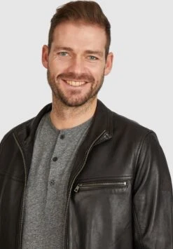 Bugatti LEONARDO - Lederjacke - Schwarz 3 Bugatti LEONARDO - Lederjacke - Schwarz -Bekleidungsgeschäft 27204f1019dc4eb69c3567884269a9b0