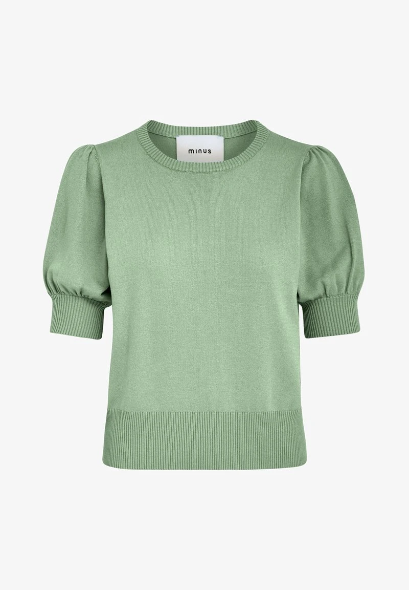 LIVA - T-Shirt basic - basil green melange Minus LIVA - T-Shirt Basic - Basil Green Melange -Bekleidungsgeschäft 28c02aea0c8e449e922e5f87f9be64fb