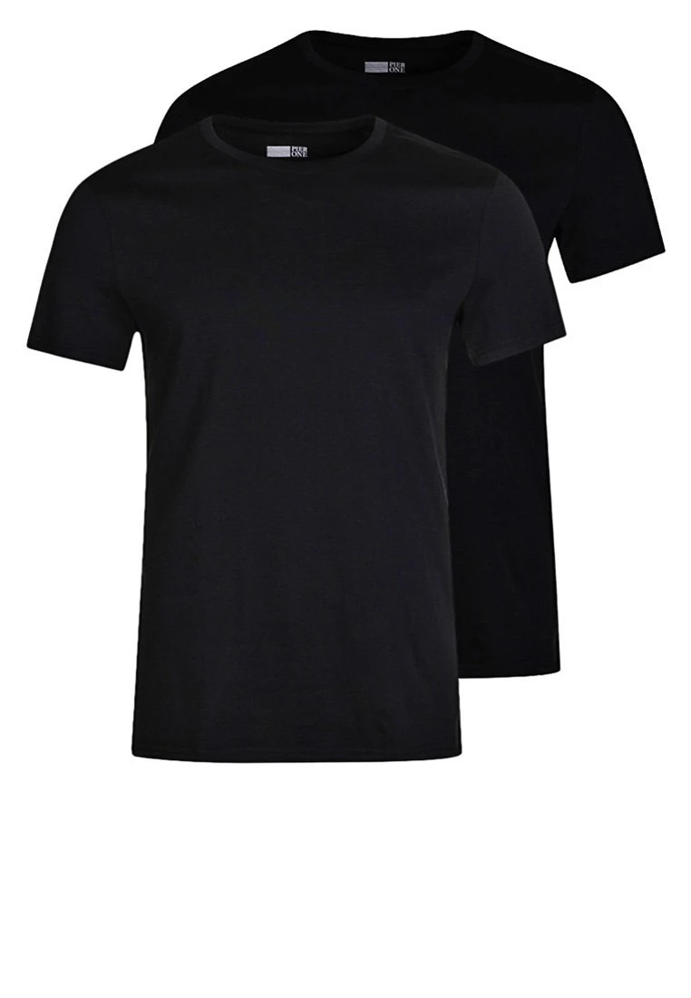 2 PACK - T-Shirt basic - black Pier One 2 PACK - T-Shirt Basic - Black -Bekleidungsgeschäft 2de0d41f5c384ef9935cd04e81aa9048