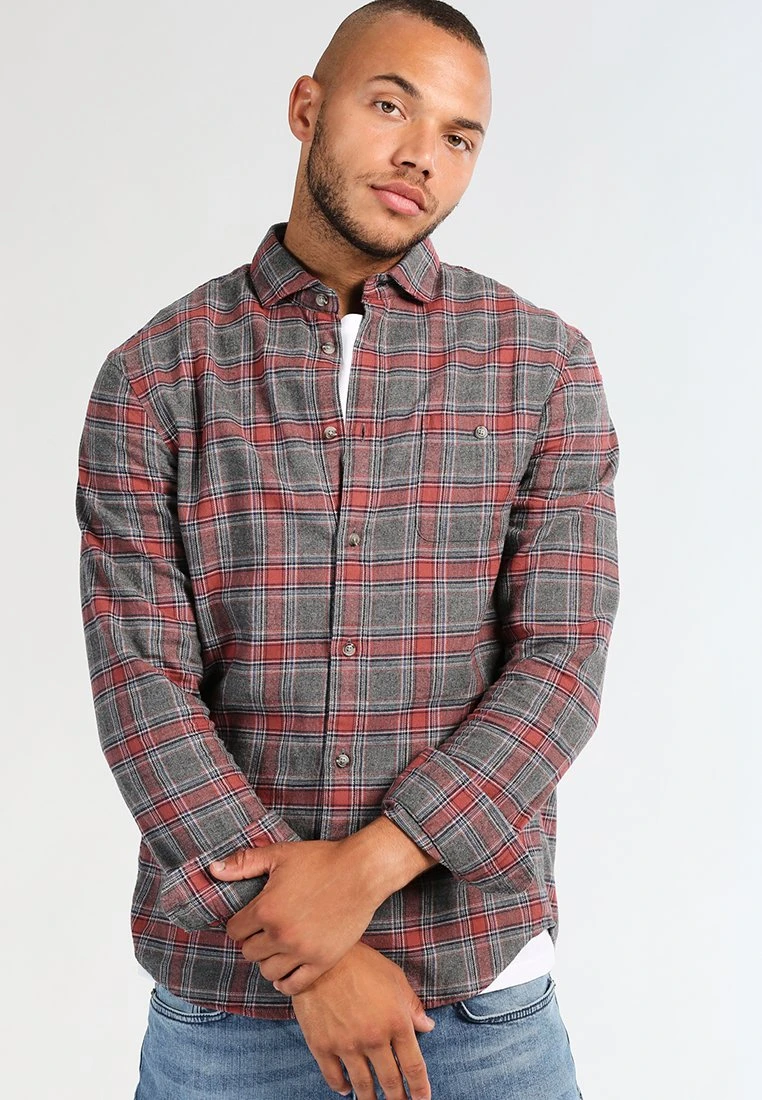 Hemd - grey/coral Pier One Hemd - Grey/coral -Bekleidungsgeschäft 44cdbfcf069c490caa8e5b52216d5b4a