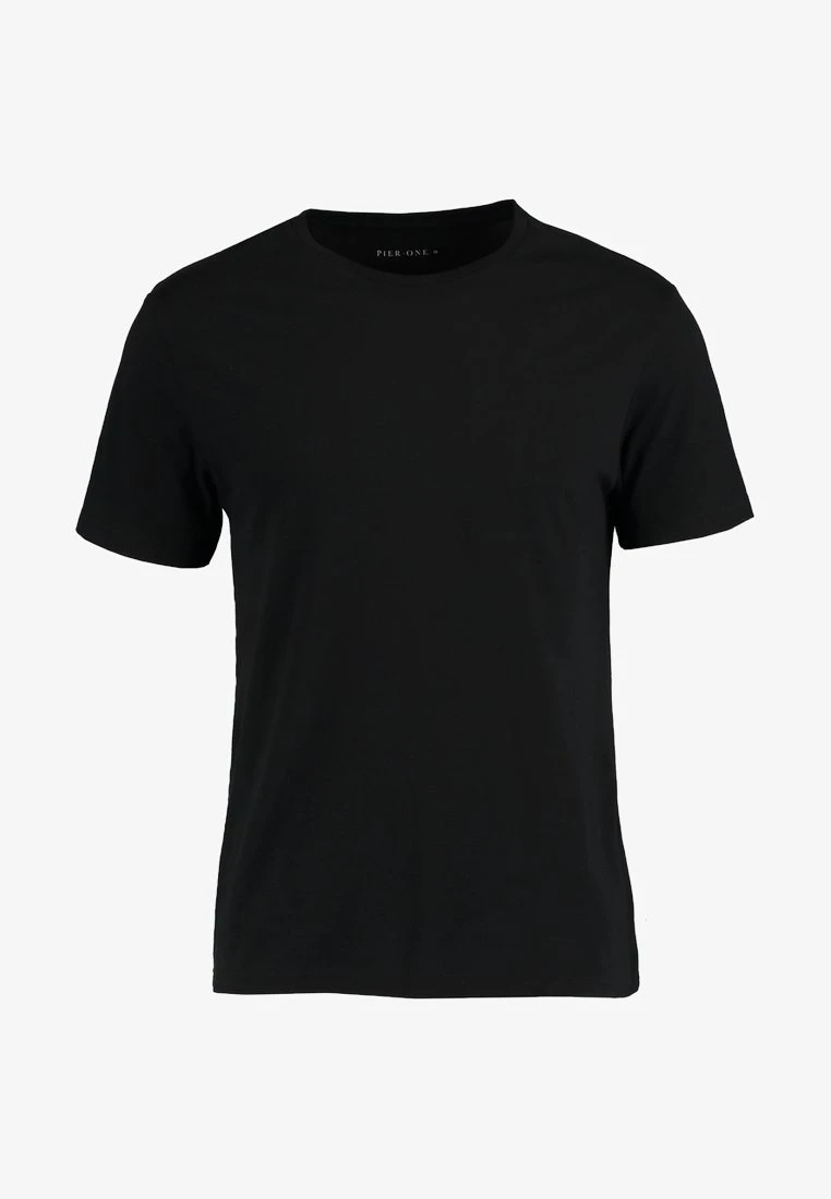 T-Shirt basic - black Pier One T-Shirt Basic - Black -Bekleidungsgeschäft 4b333c481dff45f6878c7815bdb9302b