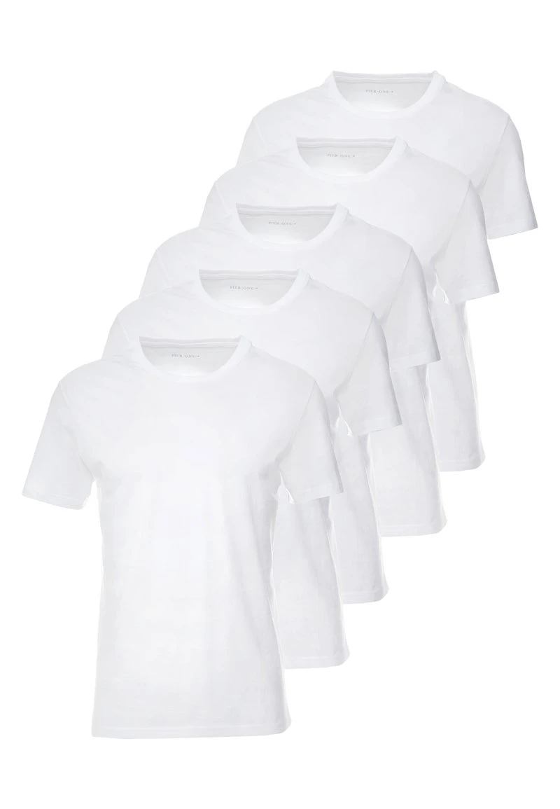 T-Shirt basic - white Pier One T-Shirt Basic - White -Bekleidungsgeschäft 6b35df84bdbf455e81a4f8ab5ed86de6