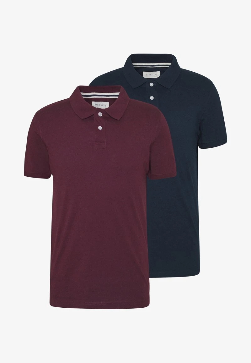 2 PACK - Poloshirt - dark blue/bordeaux Pier One 2 PACK - Poloshirt - Dark Blue/bordeaux -Bekleidungsgeschäft 776db89a31b246aa84d9aeff2a53f14d