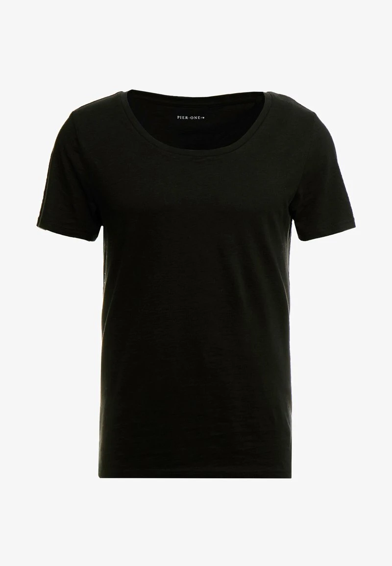 T-Shirt basic - black Pier One T-Shirt Basic - Black -Bekleidungsgeschäft 879995f0f8d3470bbdd5c9521401deca