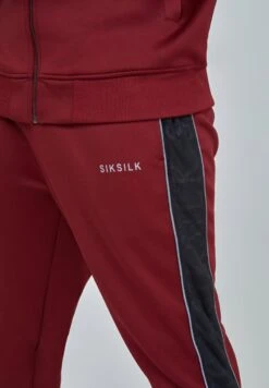 SikSilk VELOUR PANELLED - Jogginghose - Burgundy 2 SikSilk VELOUR PANELLED - Jogginghose - Burgundy -Bekleidungsgeschäft 91ebf8599575446491493270968be34f
