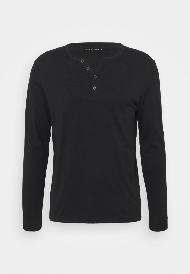 Langarmshirt - black Pier One Langarmshirt - Black -Bekleidungsgeschäft 9287c56dbcf947d6b4ff266b2e1a80f7