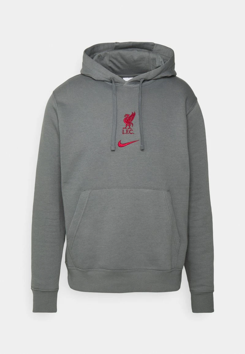 LIVERPOOL FC CLUB HOODIE - Sweatshirt - smoke grey/tough red Nike Performance LIVERPOOL FC CLUB HOODIE - Sweatshirt - Smoke Grey/tough Red -Bekleidungsgeschäft b49f30b9d3064a0aa50fc109a5663008