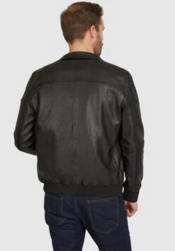 Bugatti LEONARDO - Lederjacke - Schwarz 2 Bugatti LEONARDO - Lederjacke - Schwarz -Bekleidungsgeschäft c01e348df03f48c9a0dca42c9d95962f