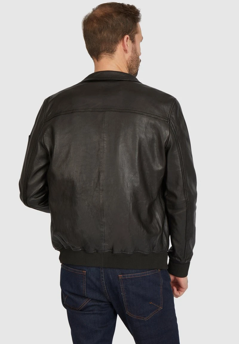 LEONARDO - Lederjacke - schwarz Bugatti LEONARDO - Lederjacke - Schwarz -Bekleidungsgeschäft c01e348df03f48c9a0dca42c9d95962f