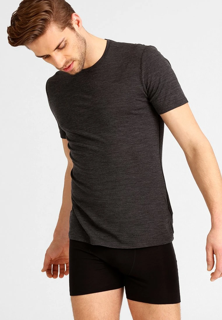 MERINO ANATOMICA SS CREWE - Unterhemd/-shirt - jet heather/black Icebreaker MERINO ANATOMICA SS CREWE - Unterhemd/-shirt - Jet Heather/black -Bekleidungsgeschäft c1d1c2b604524f5380e66dae95a3f373