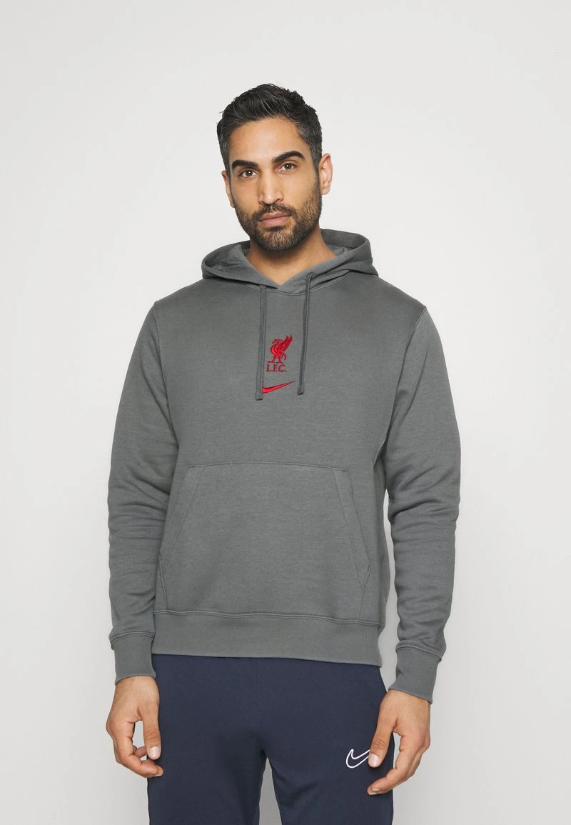 LIVERPOOL FC CLUB HOODIE - Sweatshirt - smoke grey/tough red Nike Performance LIVERPOOL FC CLUB HOODIE - Sweatshirt - Smoke Grey/tough Red -Bekleidungsgeschäft c4345f296b52420985e16ce7c64834cd