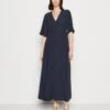 Marc O'Polo DRESS FEMININE SHAPE V NECK WING SLEEVES - Maxikleid - Deep Blue Sea