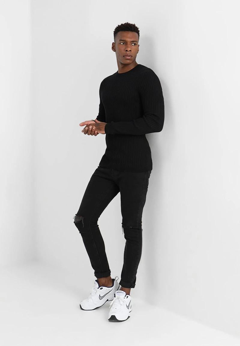 Strickpullover - black Pier One Strickpullover - Black -Bekleidungsgeschäft e4e63987ddd14352b64279a8fa8d9aca