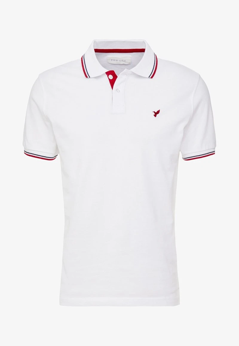 Poloshirt - white Pier One Poloshirt - White -Bekleidungsgeschäft ec8bdce4a03449549985e05ad08449e3