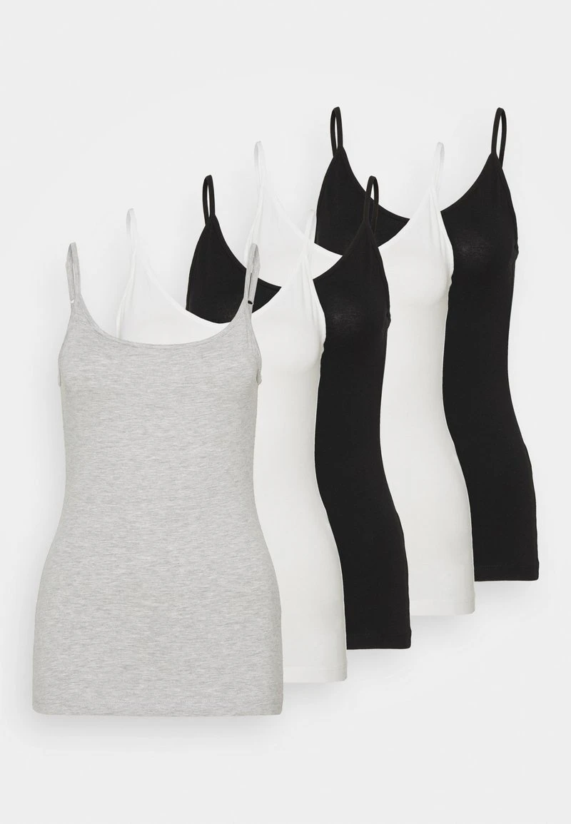 5 PACK - Top - black/white/mottled light grey Anna Field 5 PACK - Top - Black/white/mottled Light Grey -Bekleidungsgeschäft f538e171eaa043199ca03d19be0bf8eb