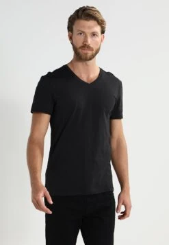 Pier One 2 PACK - T-Shirt Basic - Black -Bekleidungsgeschäft f5ae58d798ac495dae21da6170c2b2ec