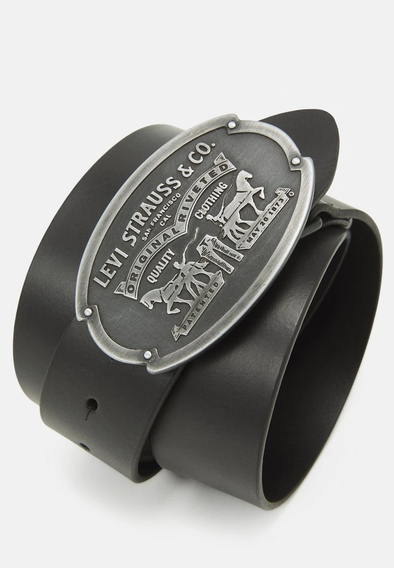 BILLY PLAQUE BELT - Gürtel - regular black BILLY PLAQUE BELT - Gürtel - Regular Black -Bekleidungsgeschäft fec1151e5fc24306993d89553e5f98a6